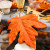 6 Feuilles d'Érable Tissu Dégradé Orange