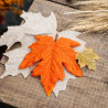6 Feuilles d'Érable Tissu Dégradé Orange
