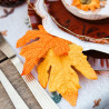 6 Feuilles d'Érable Tissu Dégradé Orange
