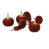 6 Courges Ass Velours Ambre et Or Ø3,5x5