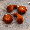 6 Courges Ass Velours Ambre et Or Ø3,5x5
