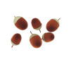 6 Glands Velours Ambre et Paillettes Or