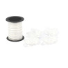 4 Nœuds Adhésifs Blanc Ø5cm + Ruban Orga