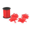 4 Nœuds Adhésifs Rouge Ø5cm + Ruban Orga