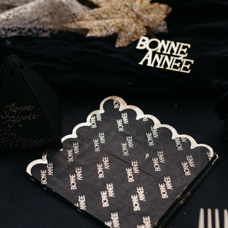 20 Serv Cocktail "Bonne Année" Féerie Vé
