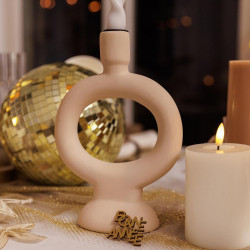 10 Confettis "Bonne Année" en Bois Or 6x