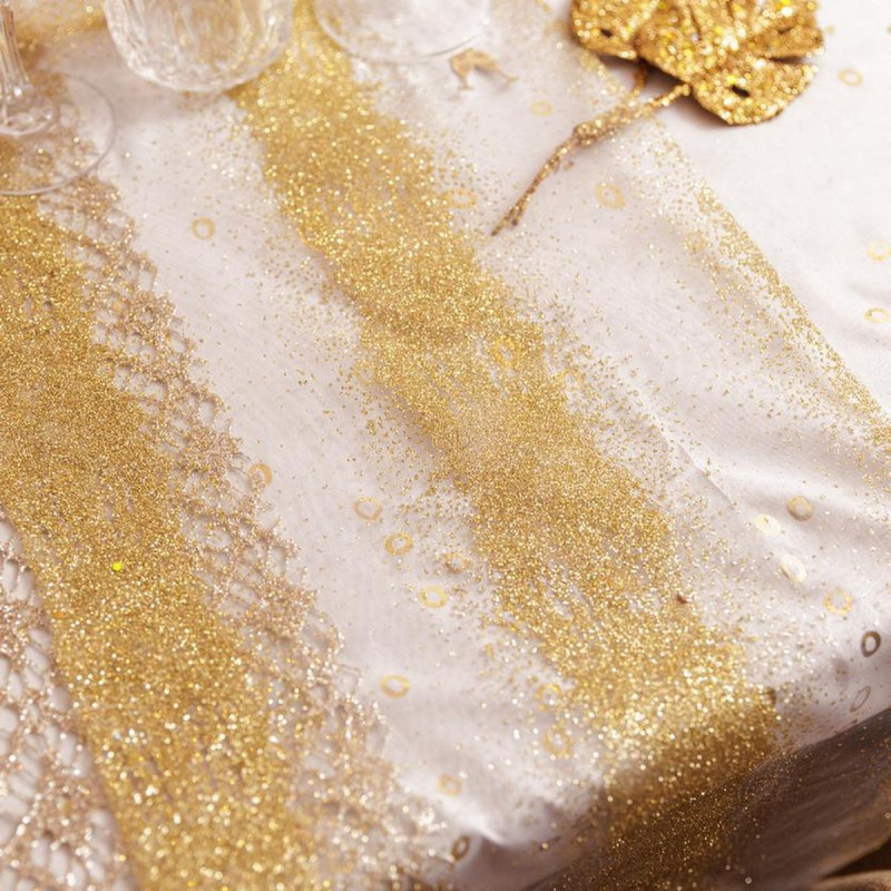 Chemin Tab Effervescent Or Organza et Pa