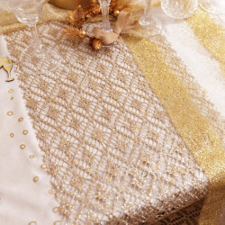 Chemin Tab Effervescent Or Organza et Pa