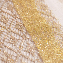 Chemin Tab Effervescent Or Organza et Pa
