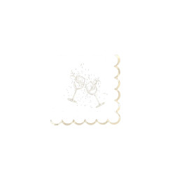 20 Serv Cocktail Bubbles Party Papier Bl