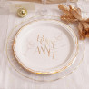 8 Assiettes "Bonne Année" Bubbles Party