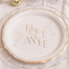 8 Assiettes "Bonne Année" Bubbles Party