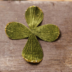 Lot de 60 Pétales Décoratifs en Velours - Vert Pistache et Or