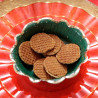 6 Petites Assiettes Pls Rouge et Or Ø19c