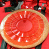 6 Petites Assiettes Pls Rouge et Or Ø19c