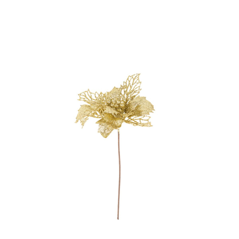 Fleur de Noël Ajourée sur Tige Paillette