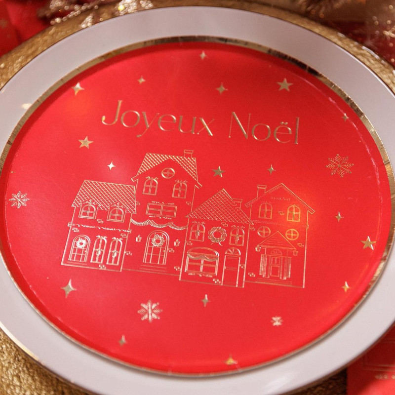 8 Assiettes "Joyeux Noël" Luxury Christm