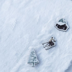 8 Confettis Neige Éternelle Bois Blanc e