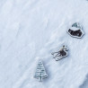8 Confettis Neige Éternelle Bois Blanc e