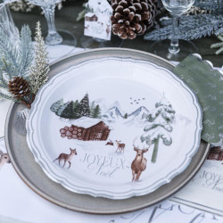 20 Serv Cocktail "Joyeux Noël" Neige Éte