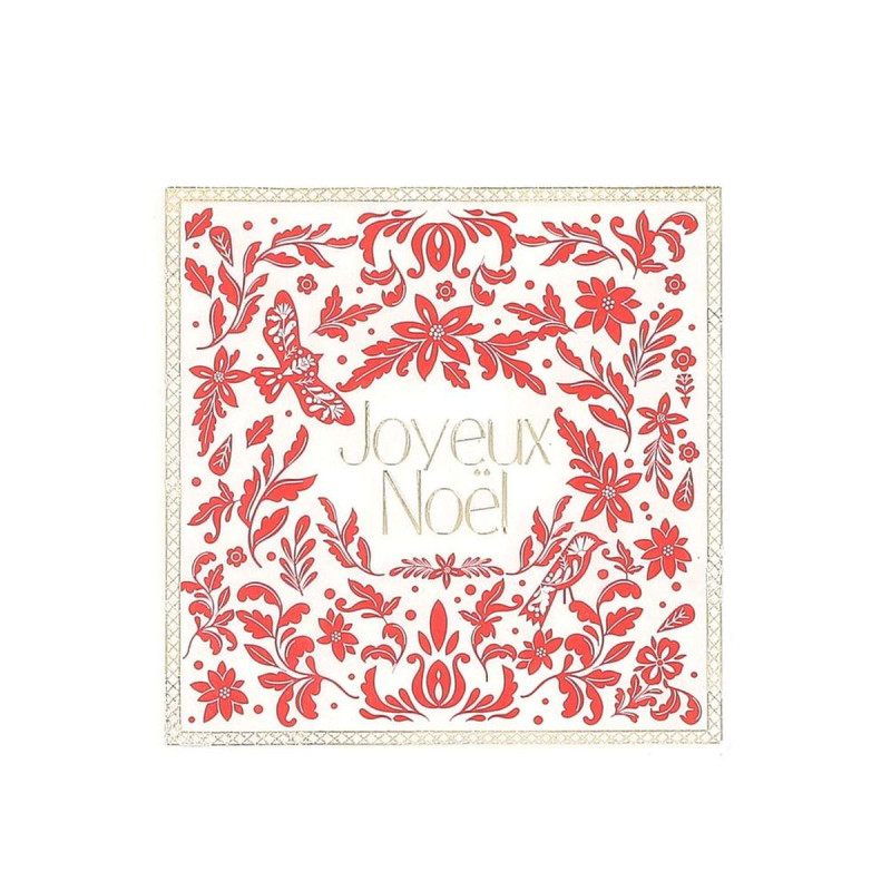16 Serv "Joyeux Noël" Folky Christmas Pa