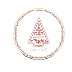 8 Assiettes "Joyeux Noël" Folky Christma
