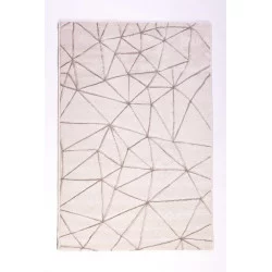 TAPIS SARAH BLANC/GRIS 100X150
