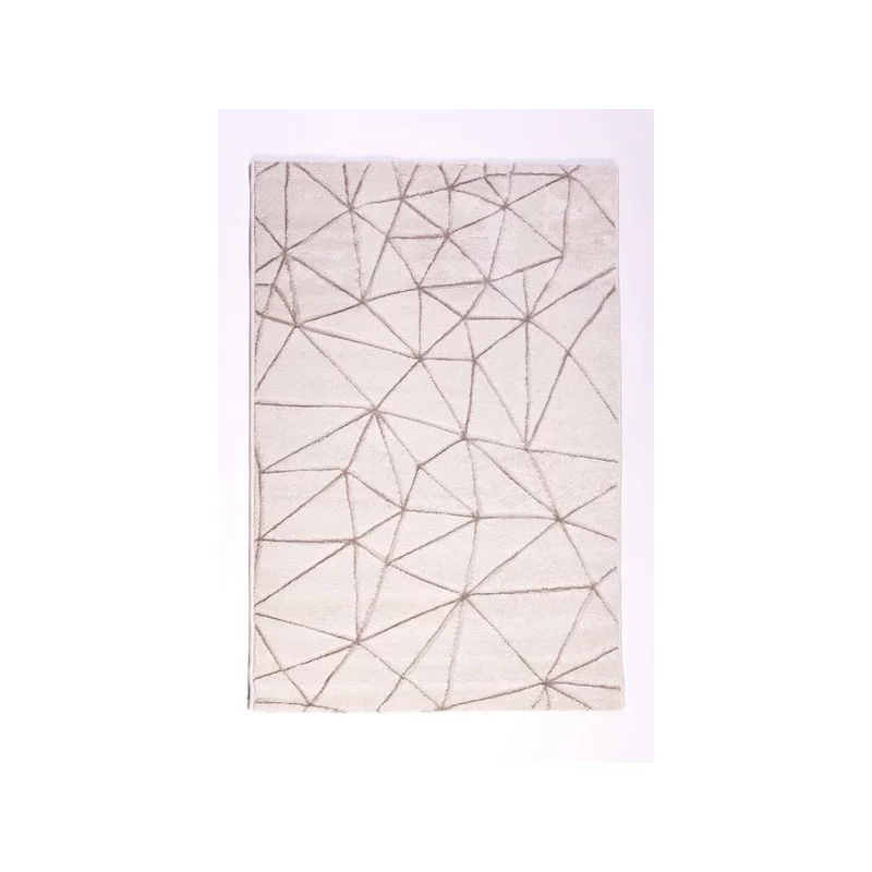 TAPIS SARAH BLANC/GRIS 100X150