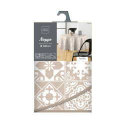 NAPPE RONDE CARELLA BLANC D160 CM PVC