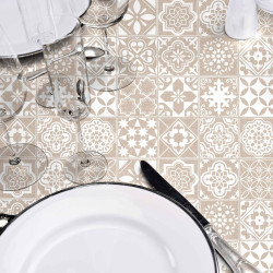 NAPPE RONDE CARELLA BLANC D160 CM PVC