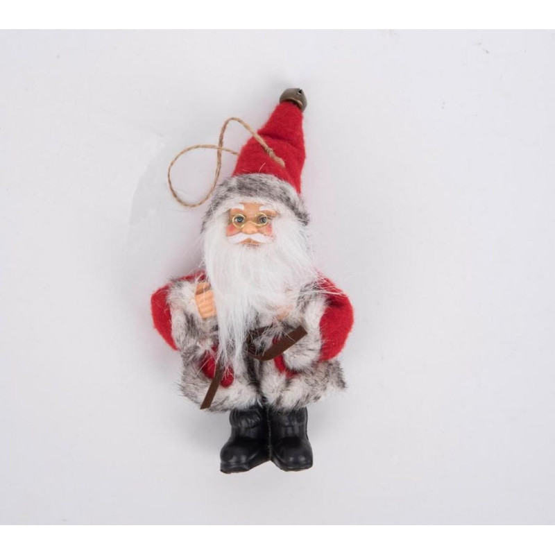 PERE NOEL 10X5X13CM ROUGE A SUSPENDRE