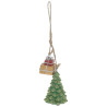 Suspension de Noël Sapin scintillant et cadeaux