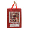 Sac cadeau de Noël pailleté "Père Noël" H40cm
