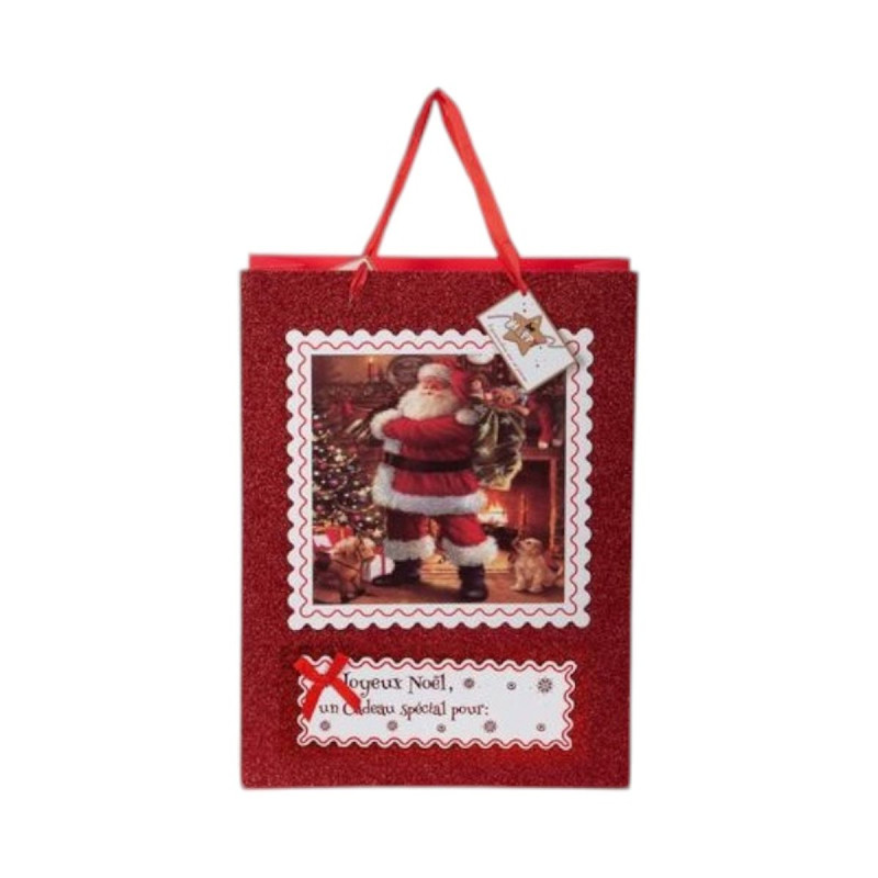 Sac cadeau de Noël Père Noël H60cm