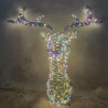 TROPHEE CERF A SUSP LED H76CM METAL BLAN