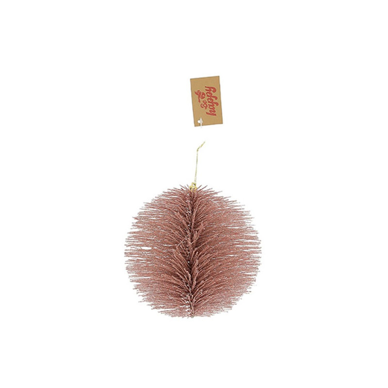 Suspension de Noël Boule Sapin Rose H16cm Incassable Suspension de Noël Boule Sapin Rose H16cm Incassable