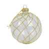 BOULE TRANSPARENTE LIGNES PAILLETTES OR