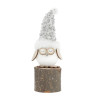 Hibou de Noël décoratif Gris, H19cm