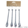 Stalactites de Noël décoratives lot de 4 transparentes et pailletées H20cm