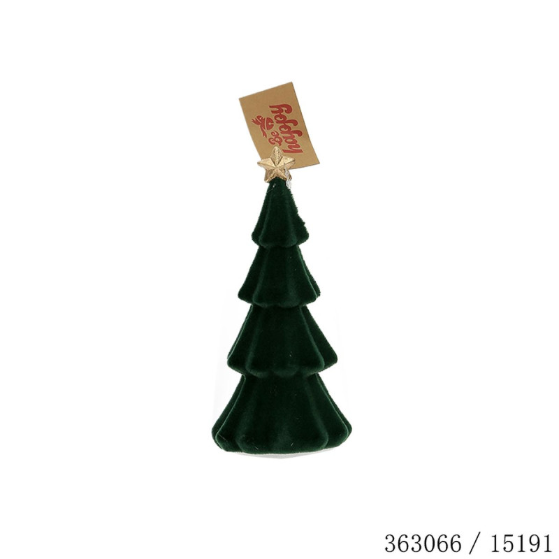 SAPIN A POSER FLOCAGE VELOURS VERT FONCE