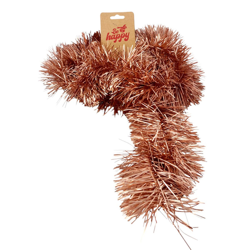 Guirlande de Noël Épaisse Corail Mat 10cm x 200cm