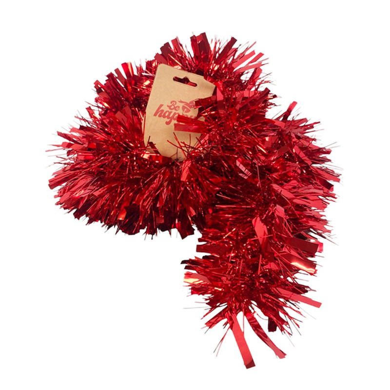 Guirlande de Noël Bandes Métallisées Rouge Éclatant 10cm x 200cm Guirlande de Noël Bandes Métallisées Rouge Éclatant 10cm x 200cm