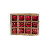 Boîte de 12 Boules de Noël D4CM – Couleurs Rouge Vif & Finis Assortis