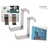 Lot de 2 Crochets de Porte Métal – Rangement Sans Perçage, Réversible Lot de 2 Crochets de Porte Métal – Rangement Sans Perçage, Réversible