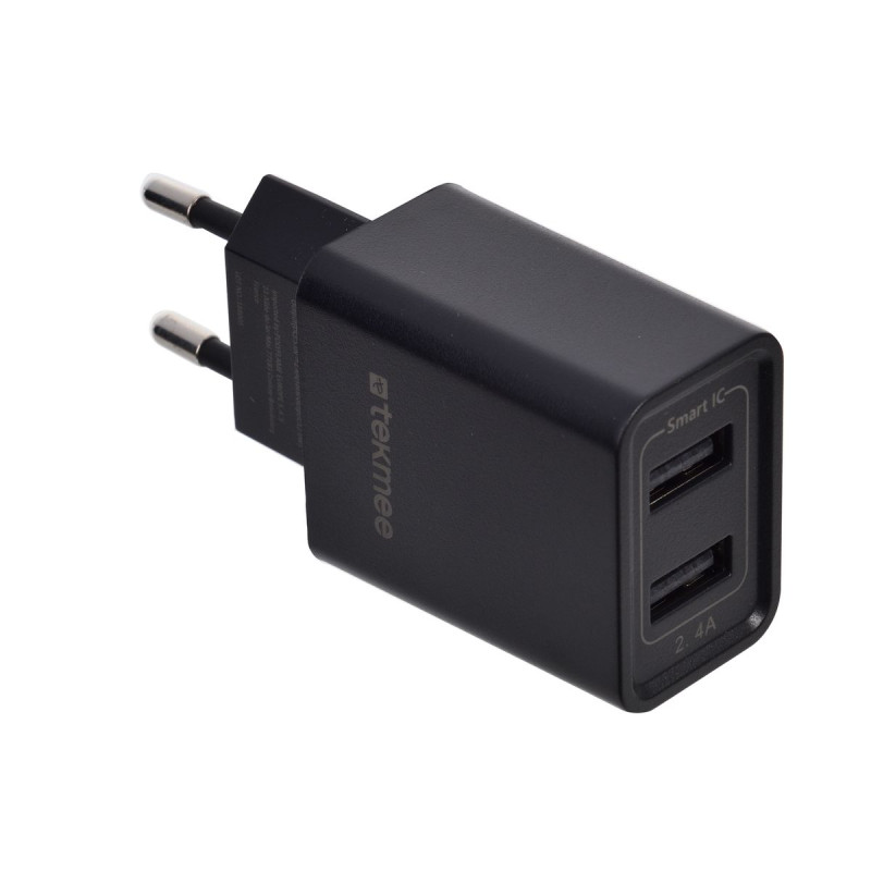 PRISE CHARGEUR DOUBLE USB NR TEKMEE 2.4A
