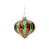 BOULE VERRE GOUTTE ROUGE LIGNES VERTES 8