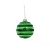 BOULE VERRE TRANSP VERT + LIGNES VERTES