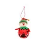 LUTIN GRELOT A SUSP 6X6X12CM ROUGE&VERT