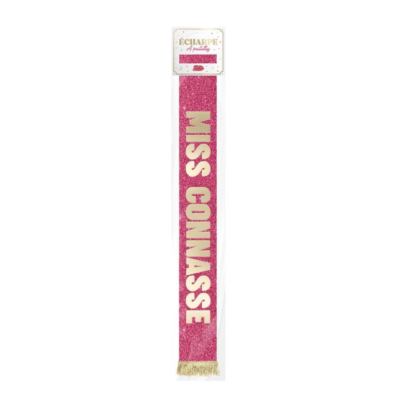 Écharpe "MISS CONNASSE" – Dorée à Paillettes Écharpe "MISS CONNASSE" – Dorée à Paillettes