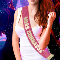 Écharpe "MISS CONNASSE" – Dorée à Paillettes